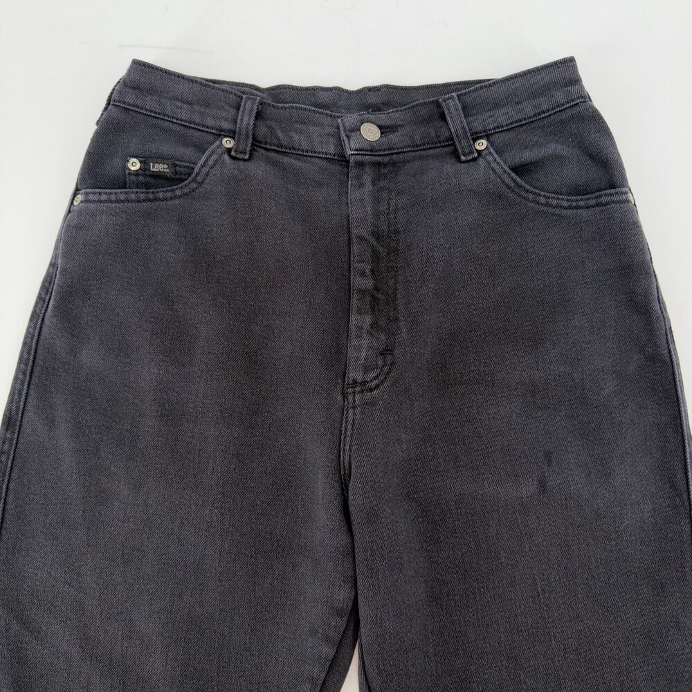 Vintage Lee High-Rise Taper Leg Mom Jeans Womens size 30 x 34 Washed Black - Picture 7 of 13